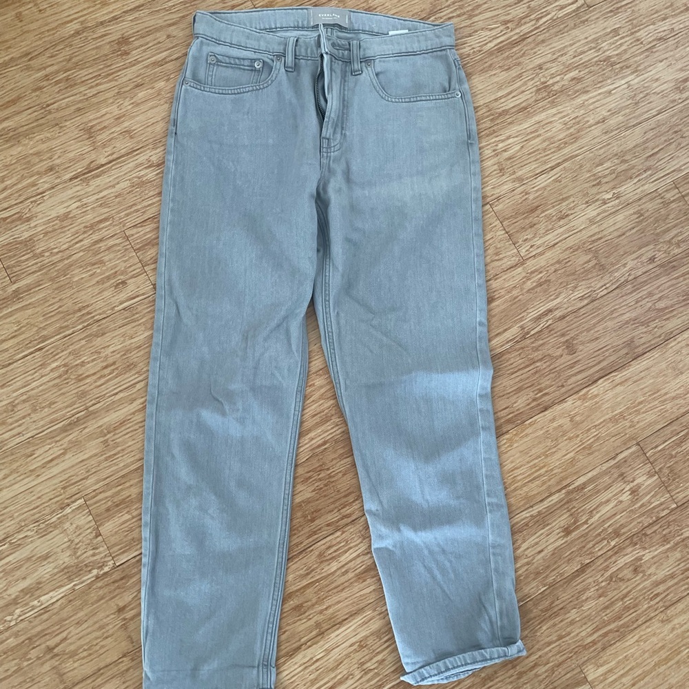 Everlane Women's Straight Leg Jeans - Light Gray